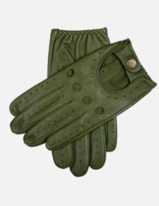 Stylish Leather Driving Gloves for Men – Perforated, Breathable & Comfortable Fit