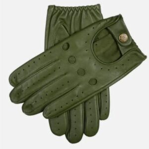 Stylish Leather Driving Gloves for Men – Perforated, Breathable & Comfortable Fit