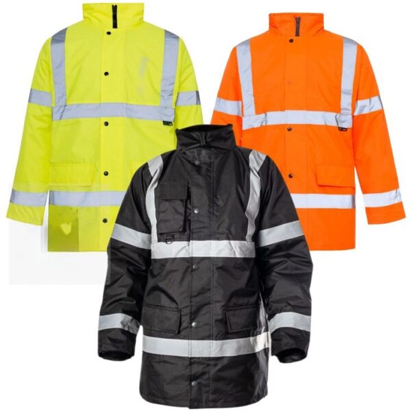 Flame-Resistant Hi-Vis Jacket for Safety | Anti-Static & Weatherproof - Image 3