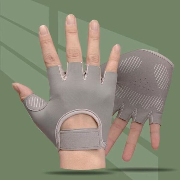 Premium Half-Finger Gym Gloves for Weightlifting & Fitness | Breathable & Padded Grip - Image 2