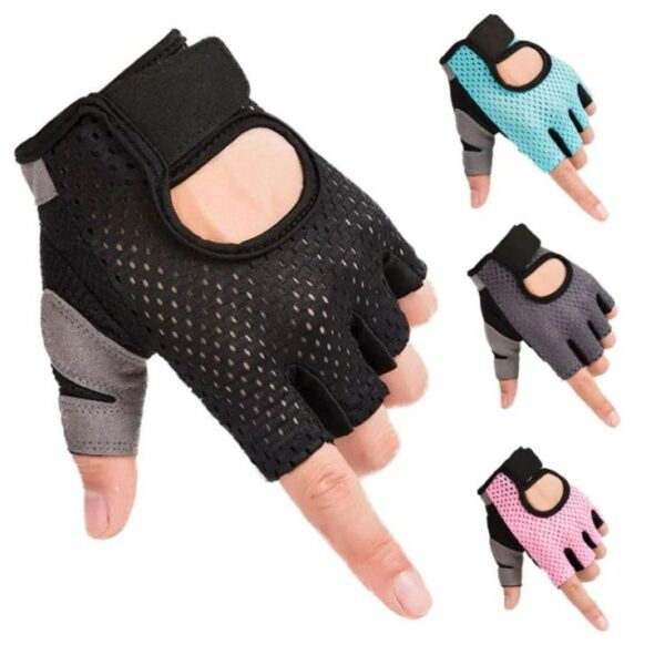 Premium Half-Finger Gym Gloves for Weightlifting & Fitness | Breathable & Padded Grip - Image 3